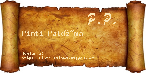 Pinti Palóma névjegykártya